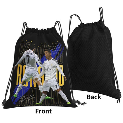 Cristiano Ronaldo Suuiii! Mochilas Casuais com Cordão Bolsa Esportiva Bolsas de Livros Para Viagem Estudantes