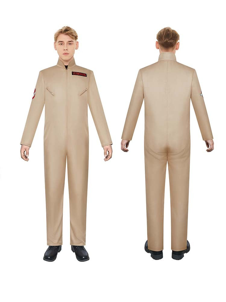 Ghost Buster Cosplay Costume for Adult Classic Venkman Gary Grooberson Ghost Hunt Jumpsuit Halloween Carnival Suit(130CM-XXXL)