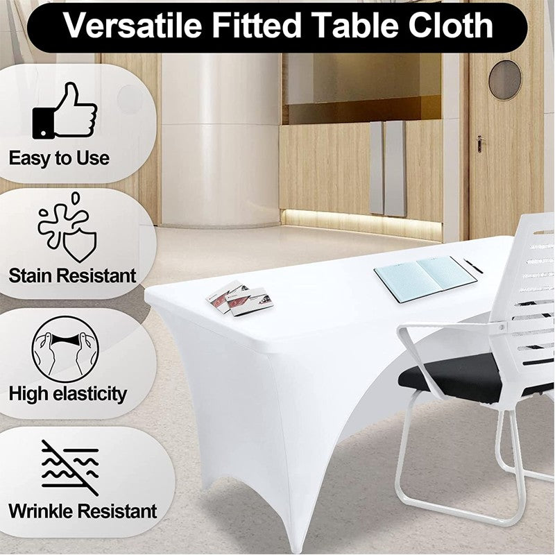 Custom Printed Fitted Tablecloth 4ft 6ft 8ft Table Cover for Business Events Exhibition Trade Show Advertising Decor
