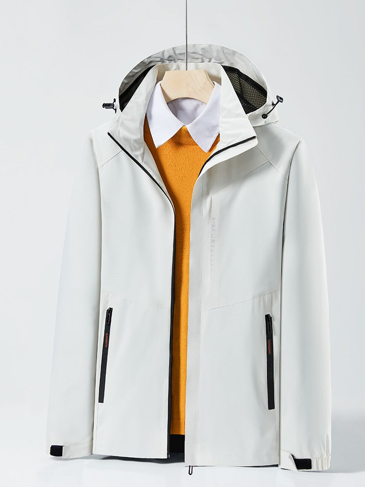 Spring Autumn Casual Jacket Men/Women Outdoor Waterproof and Windproof Hooded Windbreaker Coats