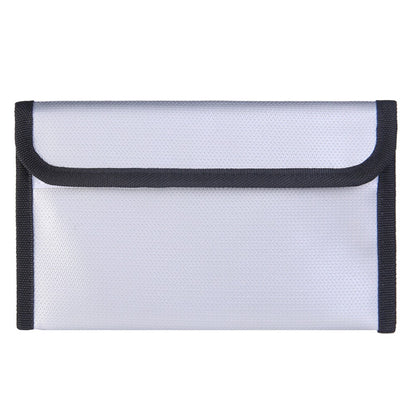 FZCSPEED Fireproof & Waterproof Bag, File Storage Bag with Zipper for Certificates, Money, Cards(black,silver)