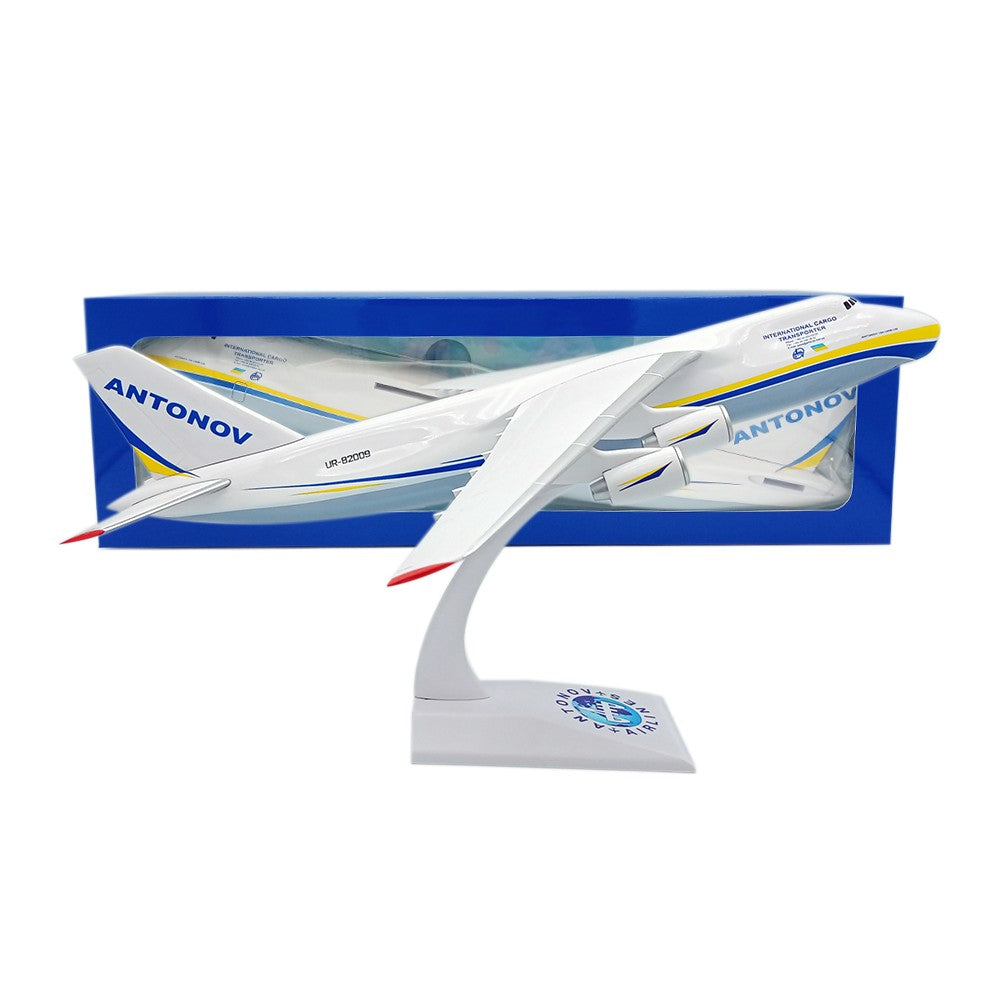 Modelo de Aeronave de Transporte Antonov AN-225 em Escala 1/200 Brinquedos de Aviação Jogos de Miniatura de Plástico e Metal
