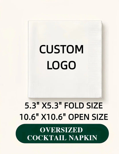 Hallowmas Custom Napkins Logo Personalized Photo Text Cocktail 3-Ply Paper Napkins for Wedding Bar Baby Shower Birthday Party