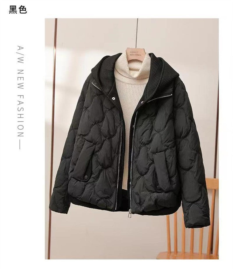 2025 Fashion Coats Korean Style Loose Cropped Coat Women Jacket Women Parkas Warm Puffer Jackets Casual Coat New Winter Clothes