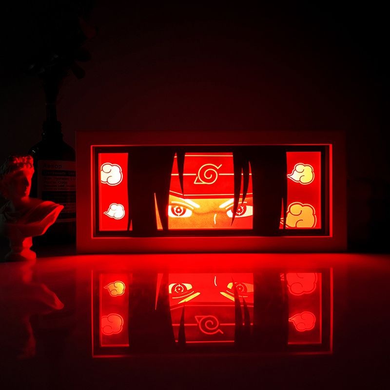 Anime Cartoon series paper-cut light room bedroom night light atmosphere light remote control colorful light box