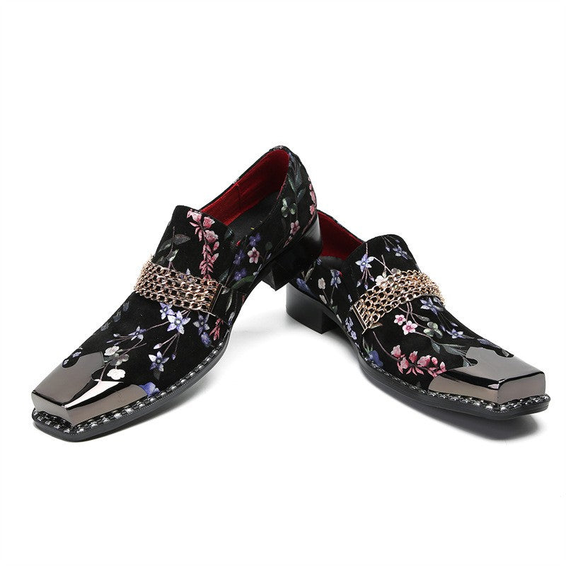 luxury mens shoes Stick diamond red  metal pointed party wedding Dress shoes man