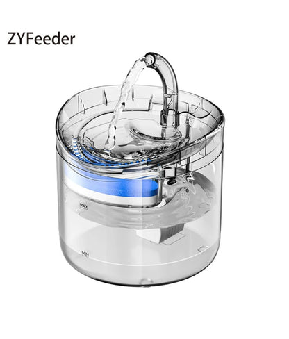 Bebedouro automático para gatos com sensor, torneira e fonte, dispensador de água transparente de plástico de grau alimentício para cães e gatos de estimação com sensor de bebedouro
