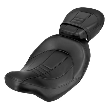Assento de Motocicleta Duplo Preto Dianteiro Traseiro para Piloto e Passageiro para Harley Touring Road King Street Electra Road Glide 2009-2024
