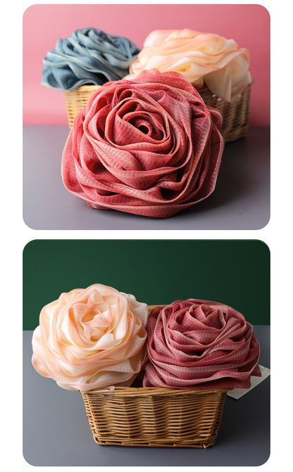 Elastic Mesh Lanyard Design, Body Cleaner Exfoliating Bath Flower, Nylon Cleaning Brush Bath Puff Body Cleaning