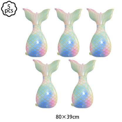 Big Upright Mermaid Tail Balloon Mermaid Balloon Wedding Baby Shower Kids Girls Birthday Decor Mermaid Birthday Party Decoration