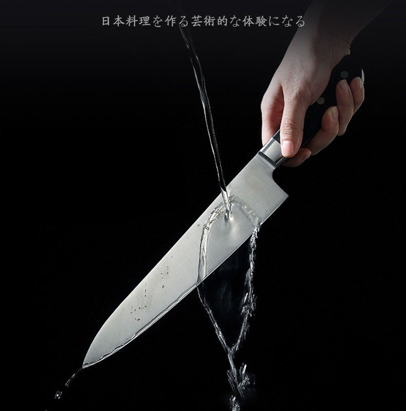 Facas de Cozinha Japonesas de Aço Inoxidável 6Cr16MoV Afiadas Cutelo Carne Gyutou Faca de Peixe Cabo POM