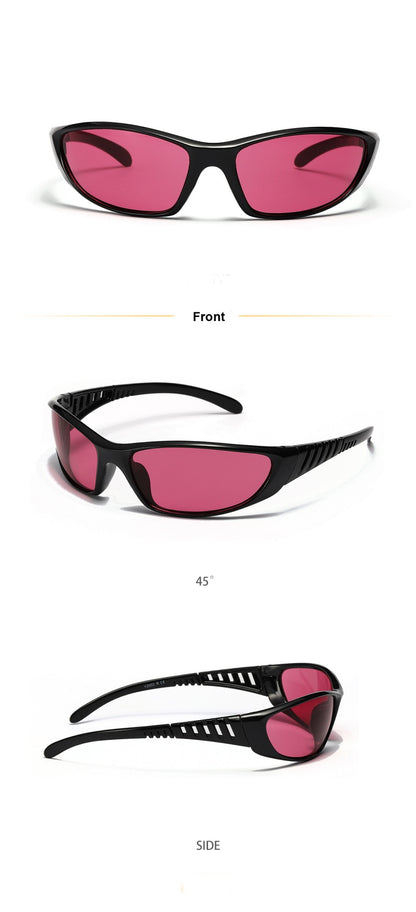 Y2K Silver Sunglasses Color Hollowed Out Future Sense Of Technology Hot Girls Net Red Sunglasses Women Sunglasses Trendy Men