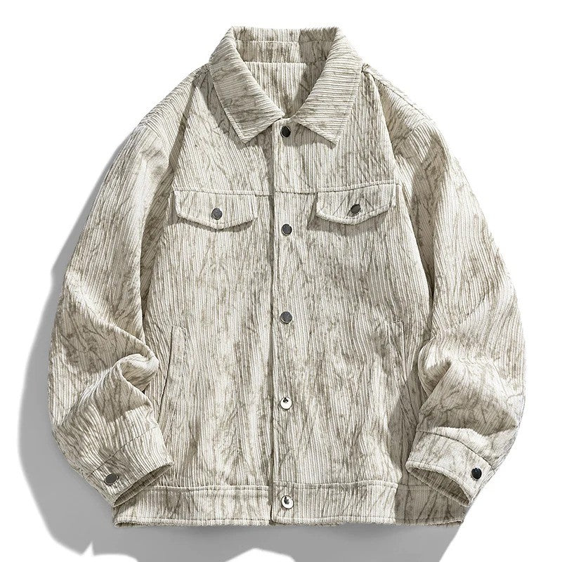 Jaqueta corta-vento, moderna, casual, versátil, casaco comprido, tie-dye, jaqueta de pesca, jaqueta de voo americana retrô, jaqueta jovem