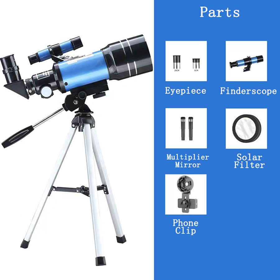 Telescópio Astronômico Profissional 150X Zoom HD para Estrelas e Lua Binóculos de Longo Alcance Potente Monocular com Visão Noturna