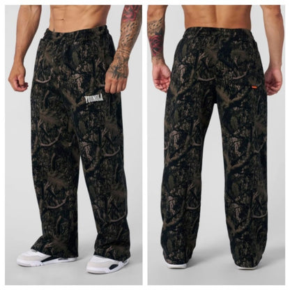 new Young American trendy sweatpants collaboration anime joggers cotton terry print wide-leg casual pants hip-hop street pants