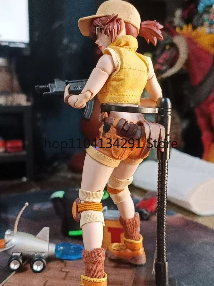 Bonecos de ação originais SNK Metal Slug Fio e Alice Sisters em escala 1/12 colecionáveis ERI006 ERI007 Boneco de ação de brinquedo