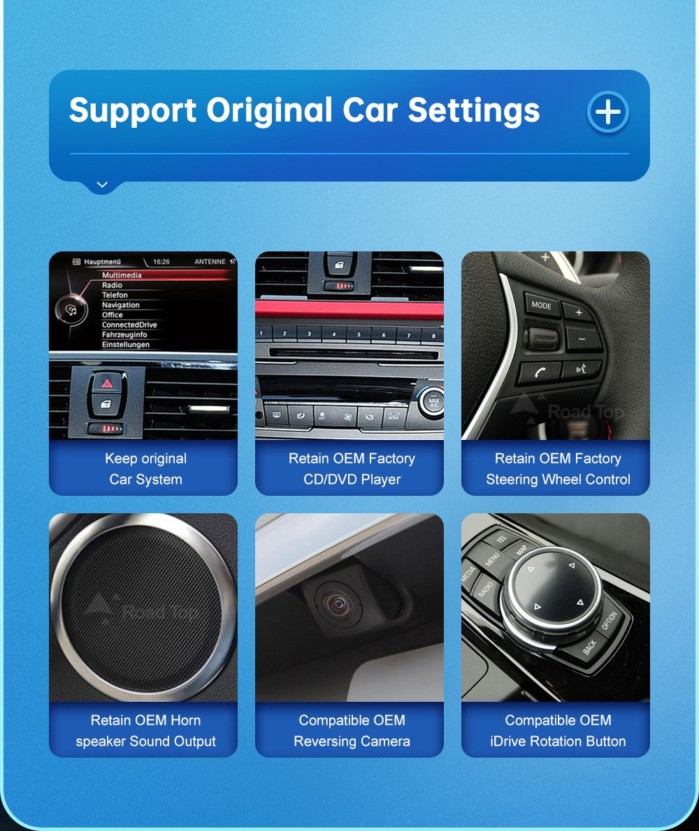 Wireless Android Auto For BMW 3 4 Series F30 F31 F32 F33 F34 F35 F36 CIC NBT EVO 2011-2020 Carplay Interface Mirror Link Airplay