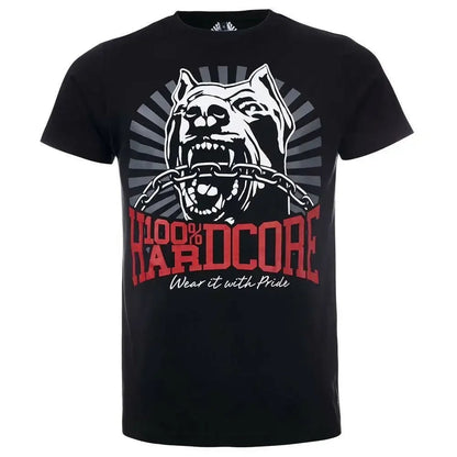 100 HARDCORE T Shirt Dog 1 Black Cotton Men Men's T-shirt Short Sleeve Tees Male Loose T-shirt