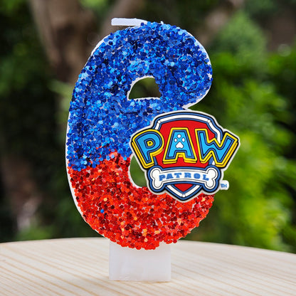 Paw Patrol Candle 0-9 Number Candle Paw Patrol Cartoon Character Party Cake Plug-in Birthday Cake Decoration Baby Shower Gift