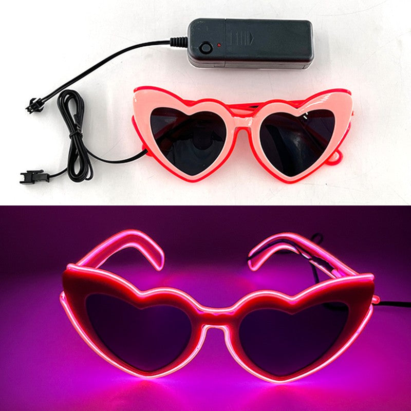 1PC Light Up LED Glasses Glow Sunglasses EL Wire Neon Glasses Glow in The Dark Party Supplies Neon Party Favors for Adults
