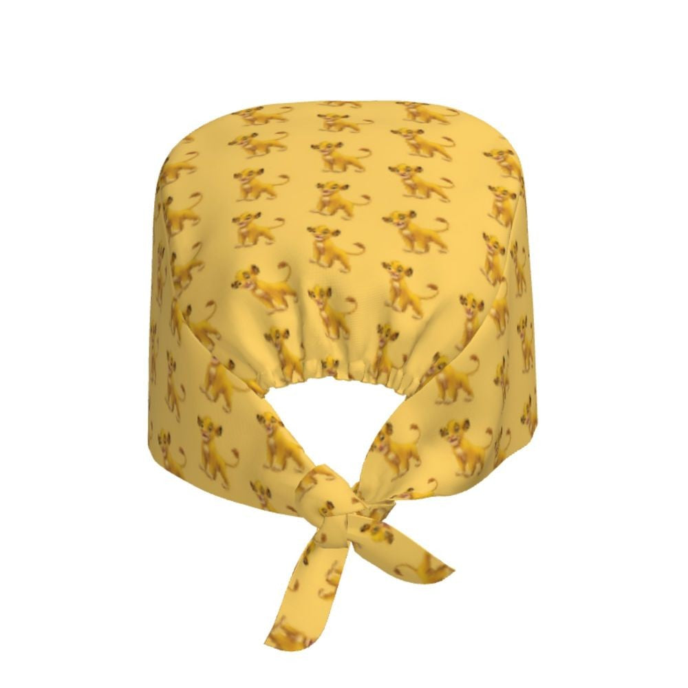 Boné cirúrgico personalizado O Rei Leão, divertido, para homens e mulheres, chapéu de esfoliação, gorro de enfermeira para dentista