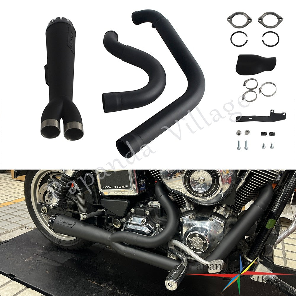 Motorcycle Full Exhaust Pipe Exhausts System Mufflers For Harley Dyna Wide Super Glide Fat Street Bob Low Rider FXDF 2006-2017