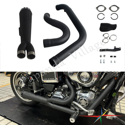 Motorcycle Full Exhaust Pipe Exhausts System Mufflers For Harley Dyna Wide Super Glide Fat Street Bob Low Rider FXDF 2006-2017