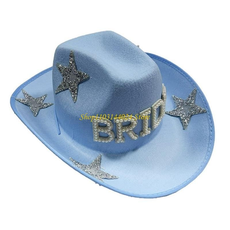N5KE Chapéu Panamá Brilhante com Tachas e Strass, Chapéu de Festa para Mulheres, Fantasia de Noiva, Ornamento Decorativo de Cristal