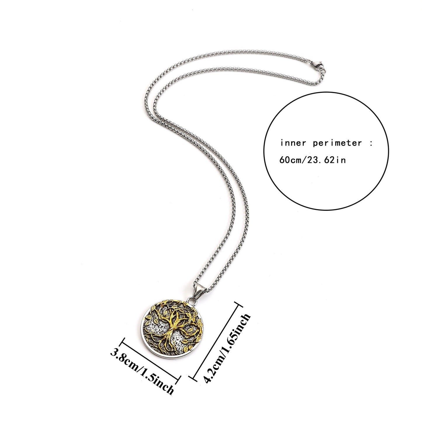 Colar com Pingente Vintage Viking Árvore da Vida Colar Masculino Moda Tendência Personalidade Colar com Pingente Feminino Acessórios de Festa Presente de Aniversário Dia dos Namorados Dia das Mães Dia dos Pais