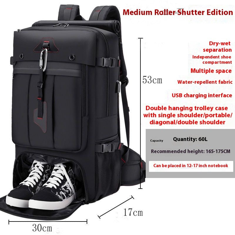 Mochila de Viagem Grande Capacidade 50L 70L Esportes Treino Fitness Bolsa Independente para Sapatos Bolsas para Laptop