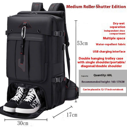Mochila de Viagem Grande Capacidade 50L 70L Esportes Treino Fitness Bolsa Independente para Sapatos Bolsas para Laptop