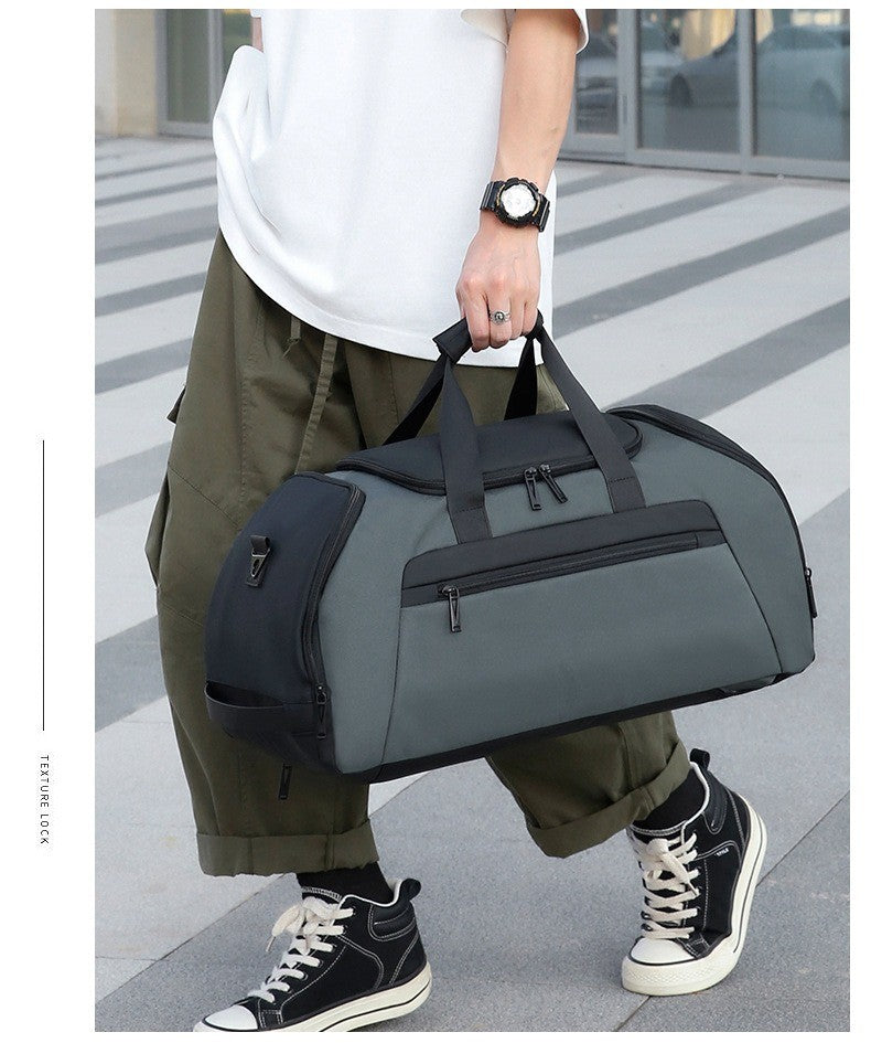 Custom logo large capacity travel bag for men waterproof sports outdoor travel bag print name hand luggage backpack with shoes