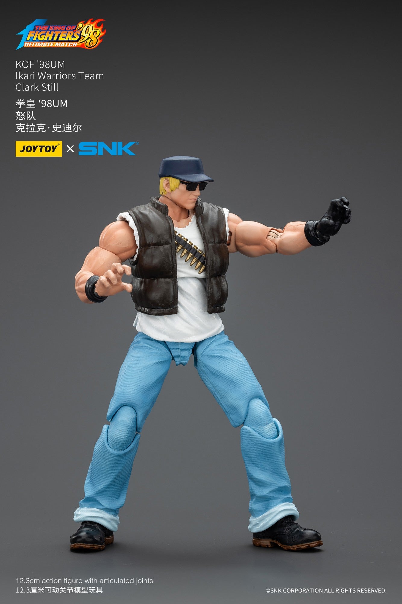 ?Em Estoque?JOYTOY SNK KOF'98UM Lkari Warriors Team Clark Still 1/18 Scale Boneco de Ação Modelo de Brinquedo