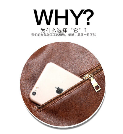 New women's handbag, single shoulder crossbody bag, PU women's tote bag, large capacity women's bag