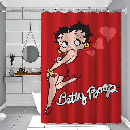 Cute B-Betty Boop Printing Bathroom Shower Curtain Polyester Waterproof And Mildew Proof Home Decoration Curtain