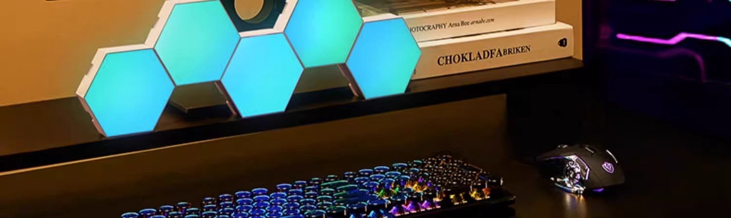 Hexagon Wall Lights, Smart LED Light Panels with App & Remote, DIY Room Decor for Autism, Game Room Decor, Party, Gifts, 12 Pack