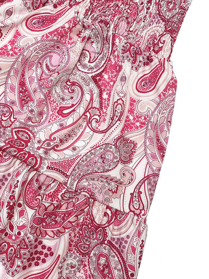 Vacation Style Stretchy Waist Long Maxi Skirt - Flowy Beach Skirt with Elastic Waistband