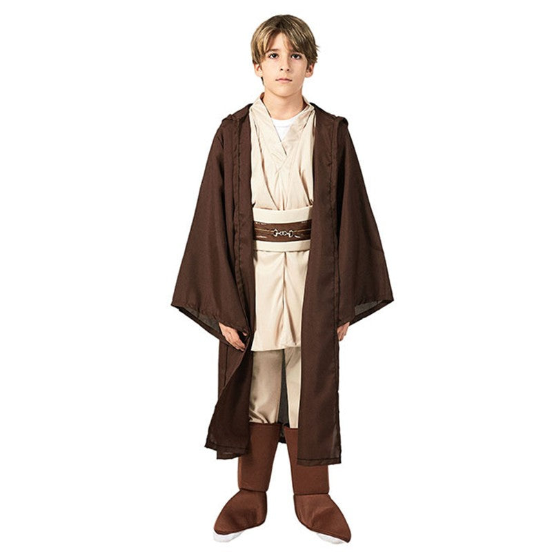 Jedi Warrior Full Set COSplay Costume For Kids Boys Girls Fancy Dress Jedi Cloak Cosplay Halloween Carnival Costume For Children