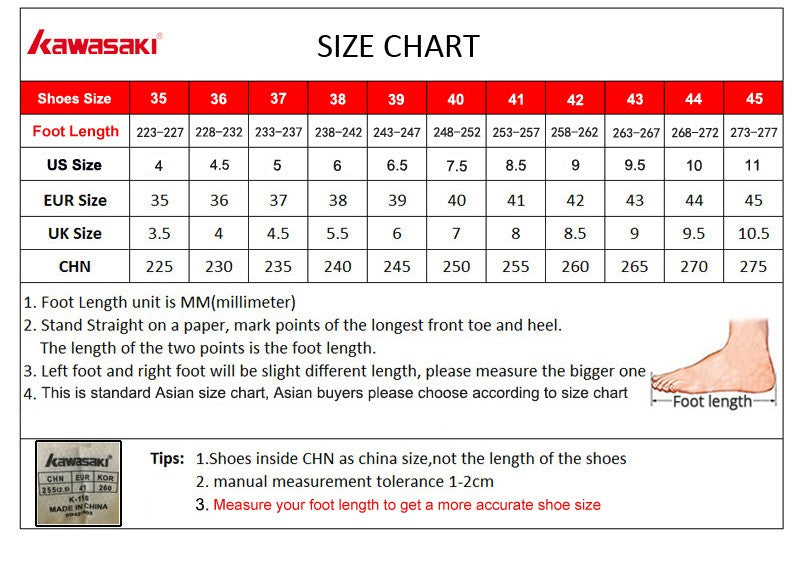 Kawasaki K-065D New Color Badminton shoes Man Women Anti-torsional Cushioning Men's Tennis Shoes For Training