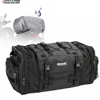 Motorcycle Tail Bag Waterproof 20L-60L Expandable Back Seat Saddle Bag Luggage Pannier Motorcycle Accessories Rider Backpack
