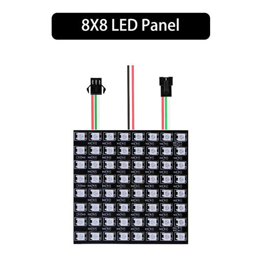 1~5Pcs WS2812B RGB LED Digital Flexible Individually Addressable Panel Light Strip WS2812 8x8 16x16 8x32 Module Matrix Screen 5V
