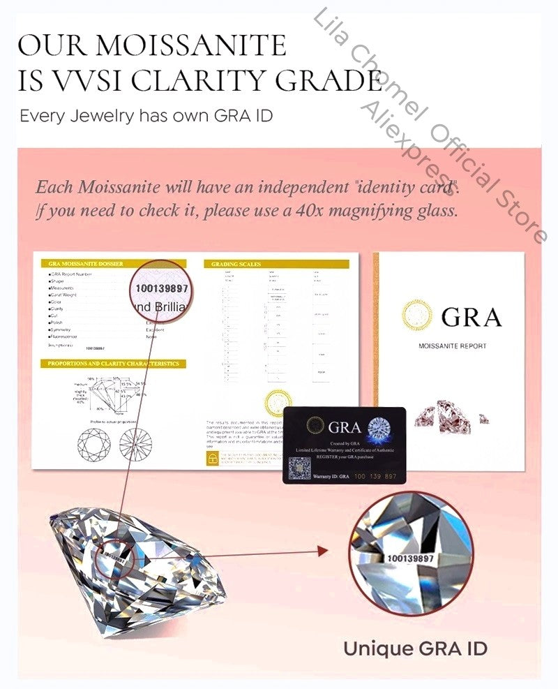 Lover Valentine's Day 18K White Gold Girl Friend Birthday Gift 1.92CT Moissanite Diamond Women Wedding PT950 Tassel Earrings