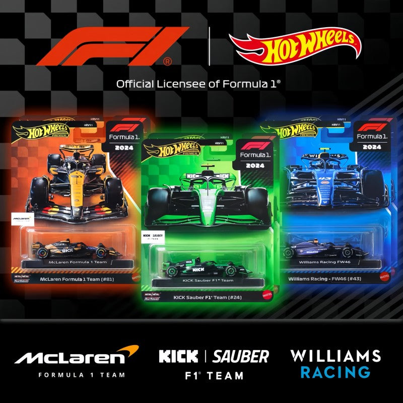 2025 Nova Coleção Original Hot Wheels "Gold Label" Série Fórmula 1 Carros de Corrida Brinquedos Miniatura de Liga Veículos Fundidos Presentes