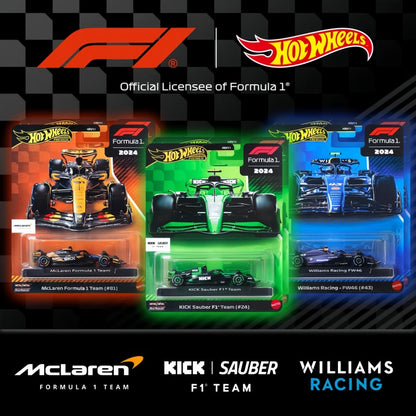 2025 Nova Coleção Original Hot Wheels "Gold Label" Série Fórmula 1 Carros de Corrida Brinquedos Miniatura de Liga Veículos Fundidos Presentes
