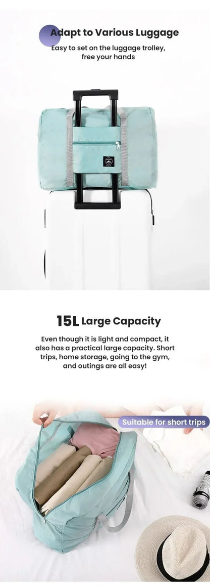 Foldable Travel Bag for Women and Men Lightweight Large Capacity Sports Weekend Trip for Airlines Suitcases and Travel Bags
