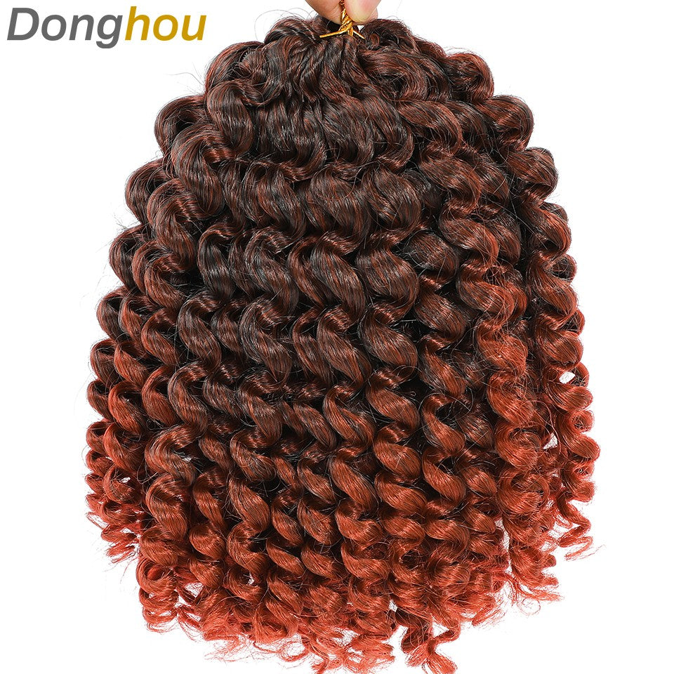 1-4 Pacotes 2X Ringlet Wand Curl Jamaican Bounce 8 polegadas Sintético Wand Curl Twist Braids Hair Crochet Cabelo Cacheado Extensões 20 Raízes