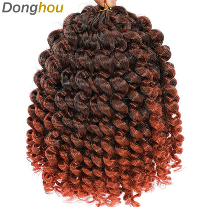 1-4 Pacotes 2X Ringlet Wand Curl Jamaican Bounce 8 polegadas Sintético Wand Curl Twist Braids Hair Crochet Cabelo Cacheado Extensões 20 Raízes