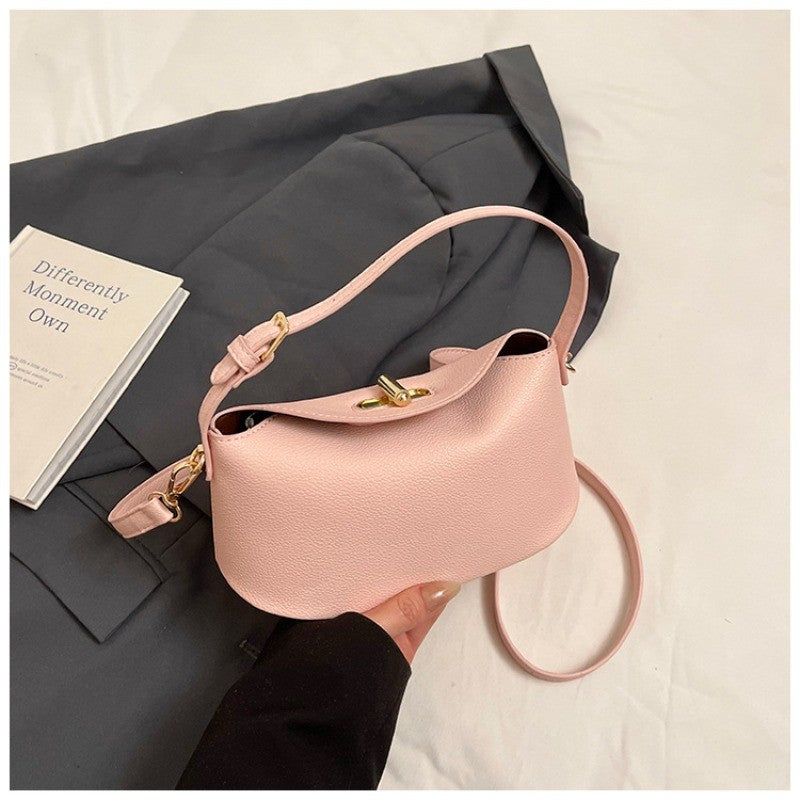 Niche Brand Women's Fashion Handbag Soft Versatile Shoulder Messenger Bag 2025 Super Hot Yellow Portable Bucket Bag Women's Bag