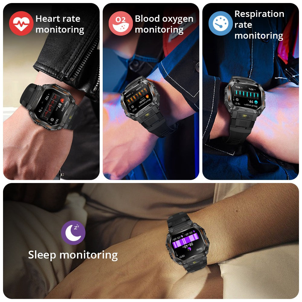2025 COLMI P85 Smart Watch Men Bluetooth Call Outdoor Rugged Smartwatch 3ATM IP68 Waterproof Flashlight Sports Fitness Watches