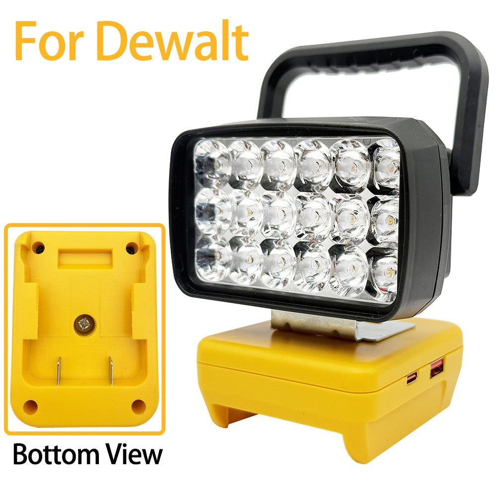 Para Makita Para Milwaukee Para Dewalt Para M18 Para Bosch Bateria de Lítio Estojo Banco de Potência USB Lanternas Holofote Luzes de Trabalho Lâmpada